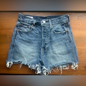 High Rise Denim Short